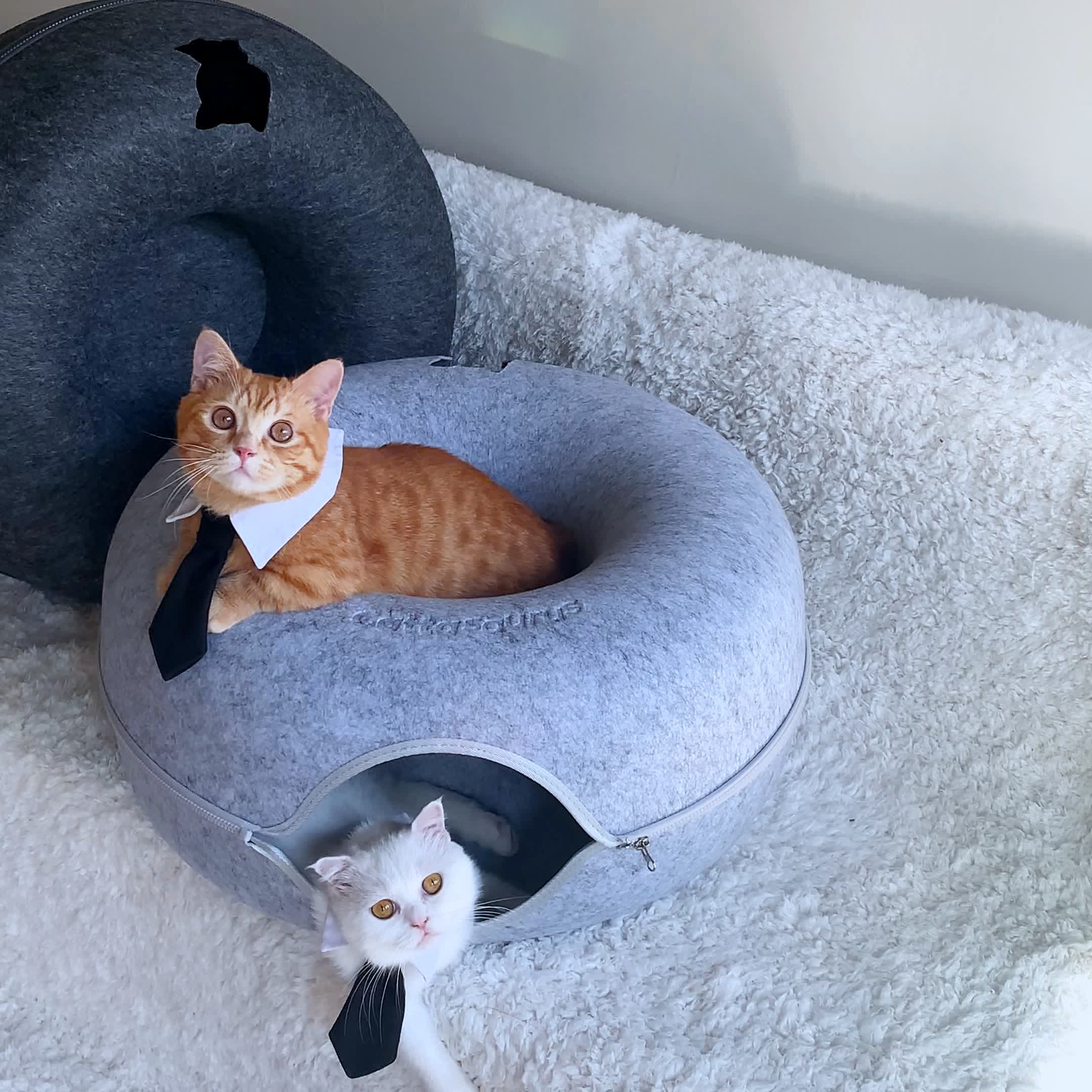 Purrfect Haven™ DonutTunnelBed