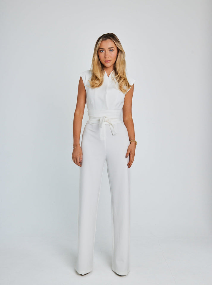 Dorio - Mouwloze jumpsuit voor dames met wijde pijpen