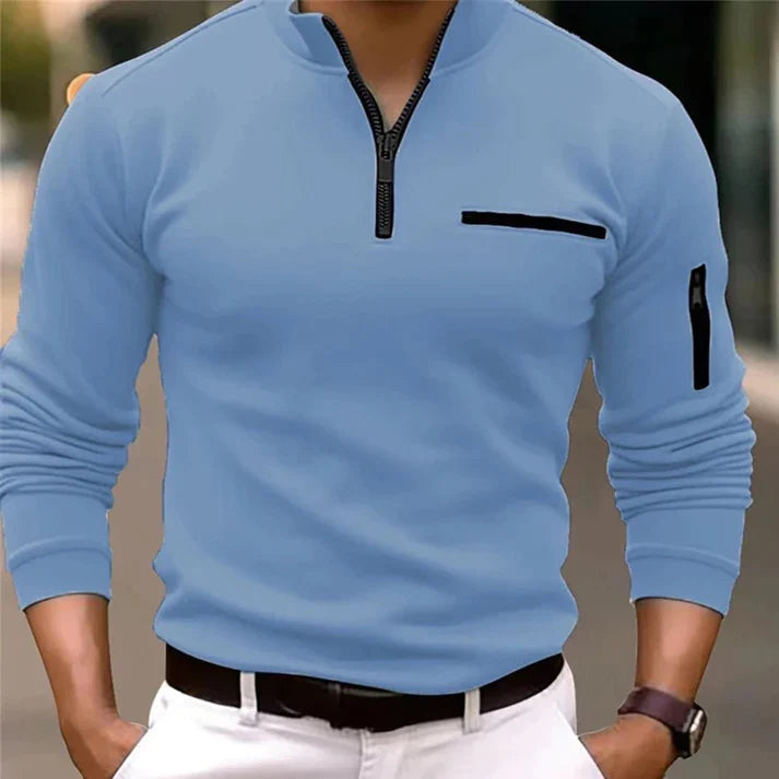 Samey™ -  Herenpoloshirt met kwart rits