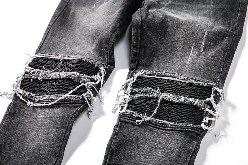 Merola - De blauw gewassen katoenen poly jeans