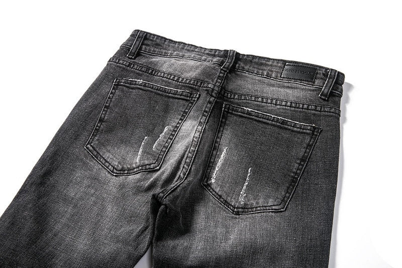 Merola - De blauw gewassen katoenen poly jeans