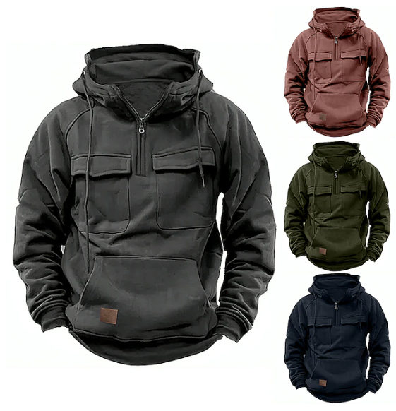 Urban™ - Vrijblijvend hoodie met kwart rits