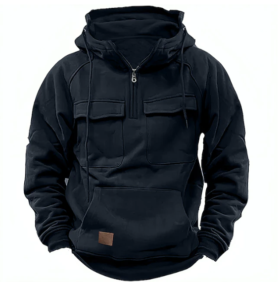 Urban™ - Vrijblijvend hoodie met kwart rits