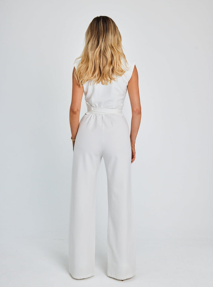 Dorio - Mouwloze jumpsuit voor dames met wijde pijpen