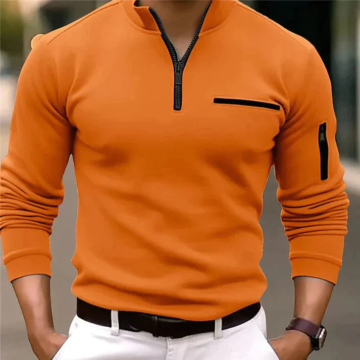 Samey™ -  Herenpoloshirt met kwart rits